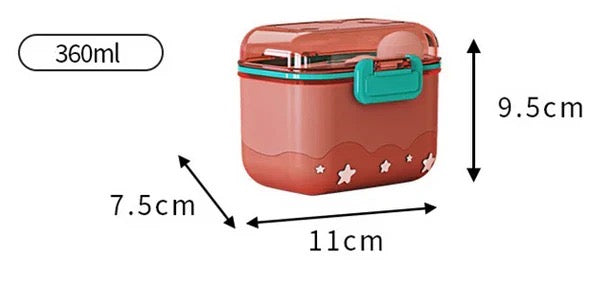 360ml Kids Bento Lunch Box with Star Design – Leak-Proof & Portable