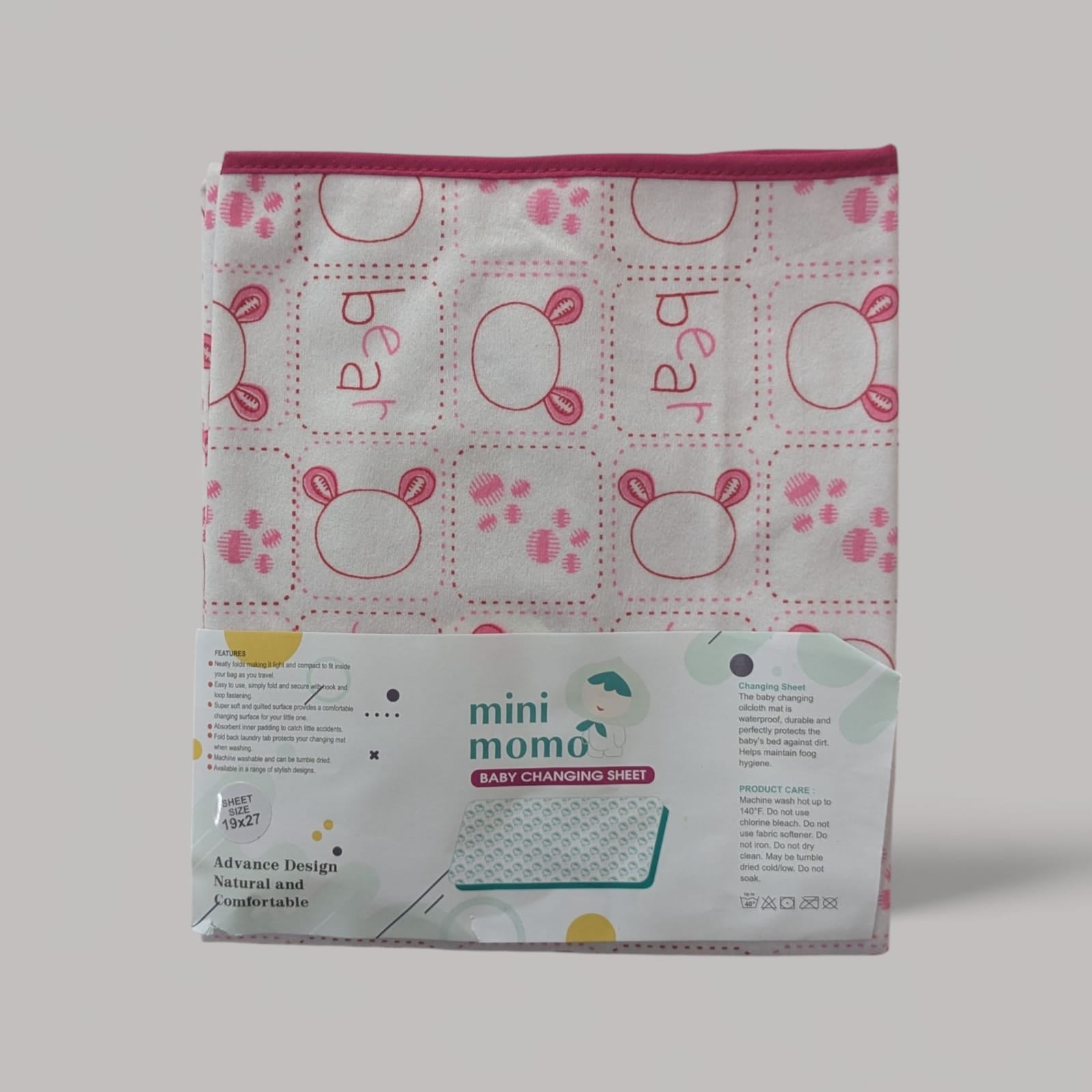 Mini Momo Baby Changing Sheet – Waterproof & Soft – 19x27 inches
