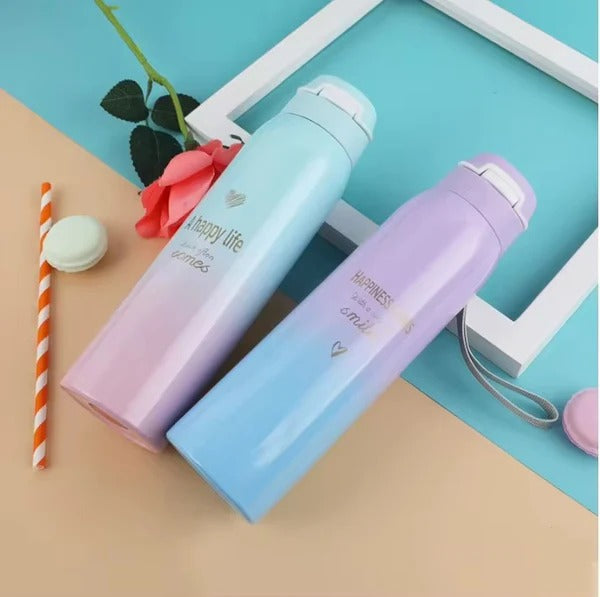 500ml Pastel Ombré Stainless Steel Thermos Bottle – Leakproof, Insulated, Stylish