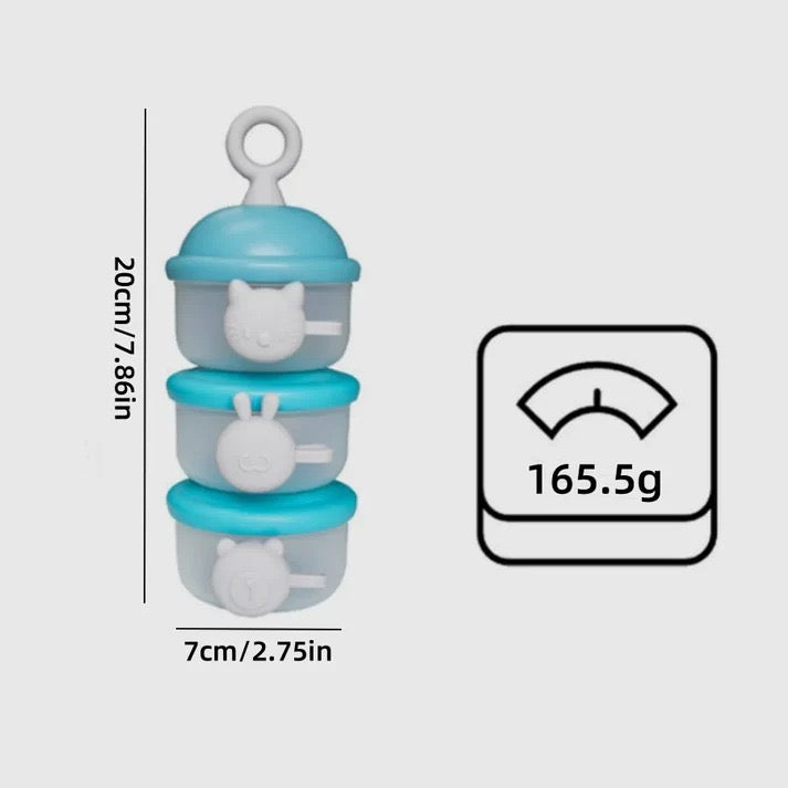 Cute Bunny Baby Food Storage Containers – Stackable & Travel-Friendly (3-Layer)