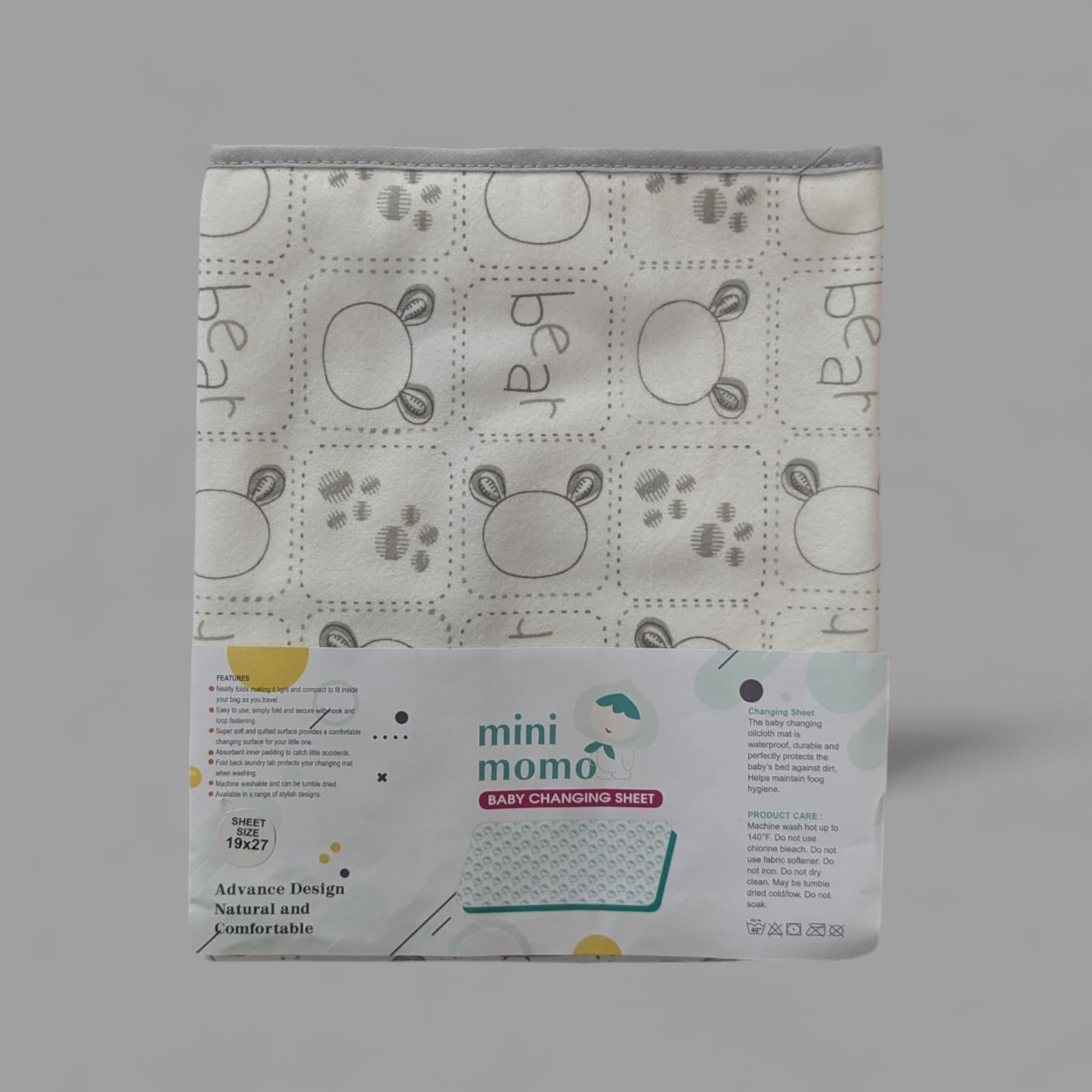 Mini Momo Baby Changing Sheet – Waterproof & Soft – 19x27 inches