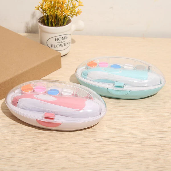 Baby Electric Nail Trimmer 6Pcs Set Pink - Sunshine
