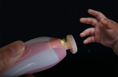 Baby Electric Nail Trimmer 6Pcs Set Pink - Sunshine