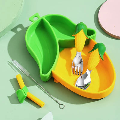 Little Star Corn Silicone Tableware Set