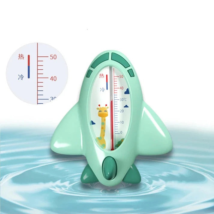 AIRPLANE BABY BATH THERMOMETER – Pink, Blue, Green