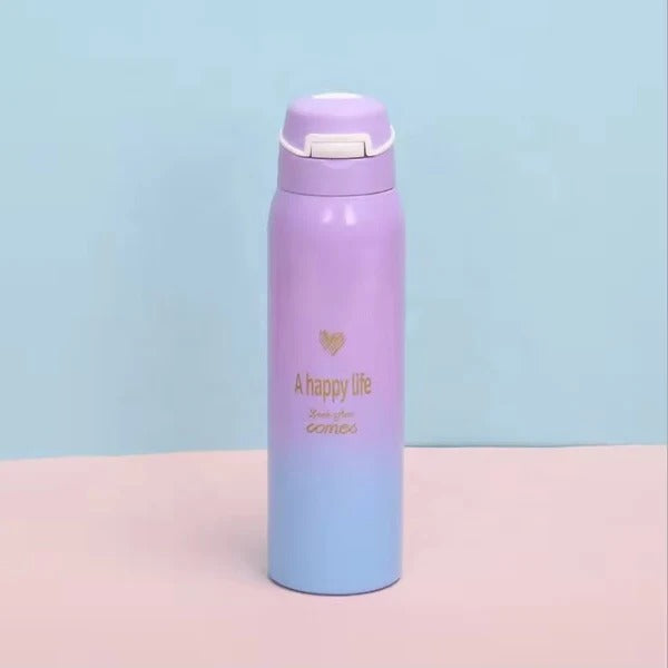 500ml Pastel Ombré Stainless Steel Thermos Bottle – Leakproof, Insulated, Stylish