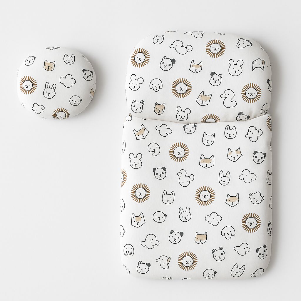 Premium Animal Print Baby Bedding Set with Pillow.