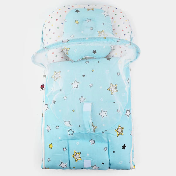 Baby Bedding Set with Mosquito Net & Pillow – Comfortable, Safe & Portable